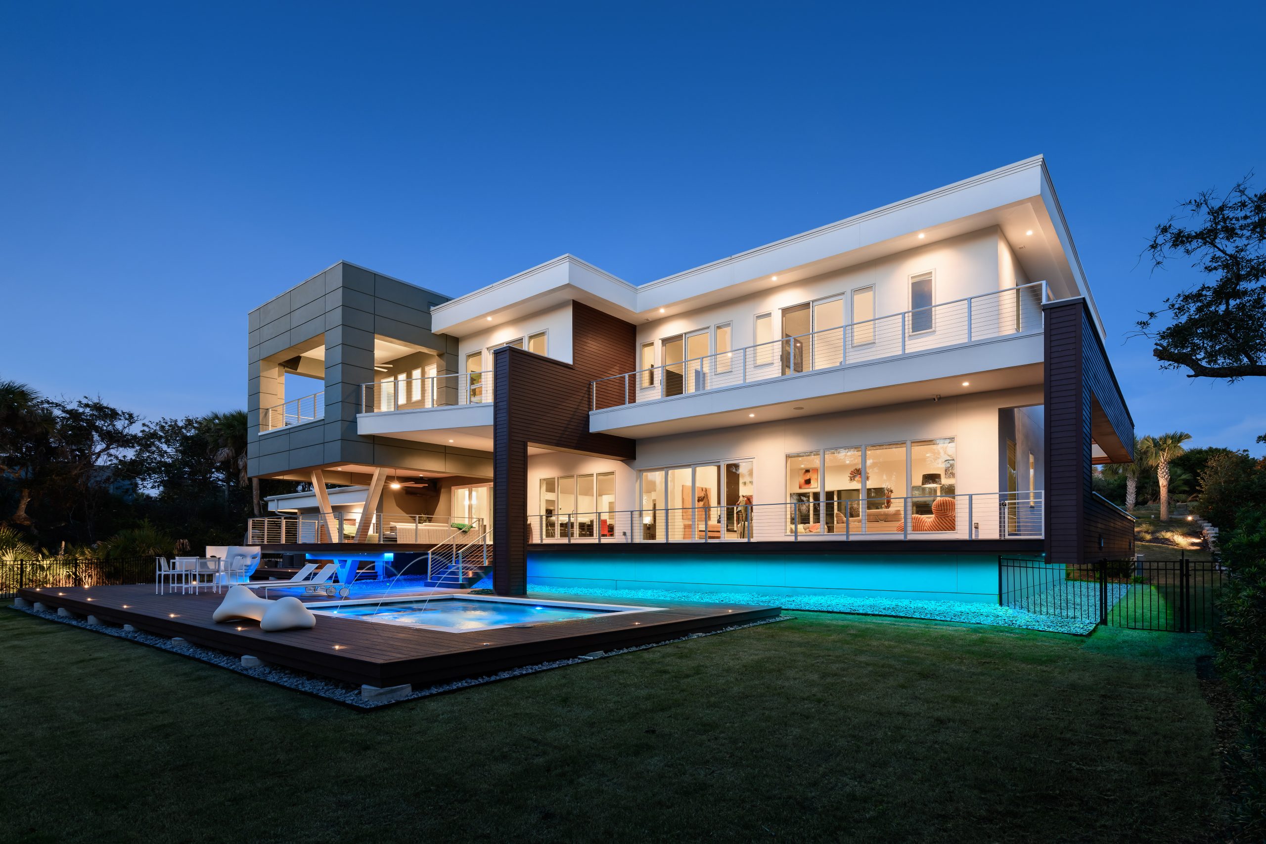 Exterior Elevation from SW Night